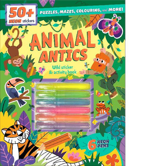 Animal Antics Neon Sticker Activity Book