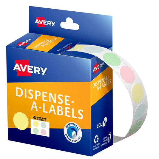 Avery Pastel Assorted Dots 14Mm