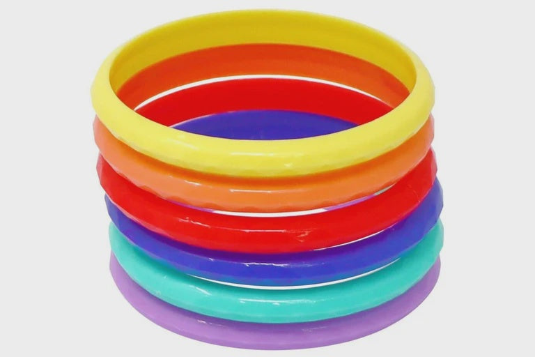 Pink Poppy Rainbow Bangles