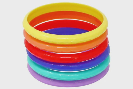 Pink Poppy Rainbow Bangles