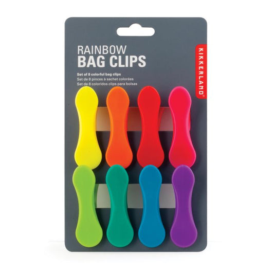 Rainbow Bag Clips 8pk