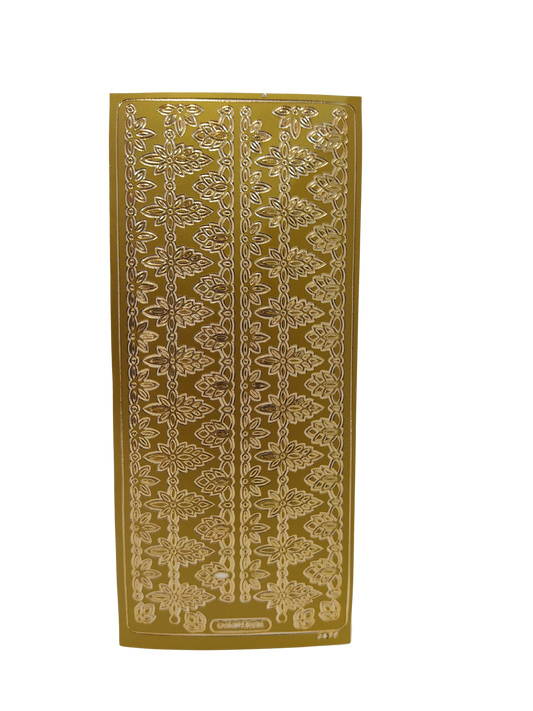 #PC2676G Flower Border -Gold