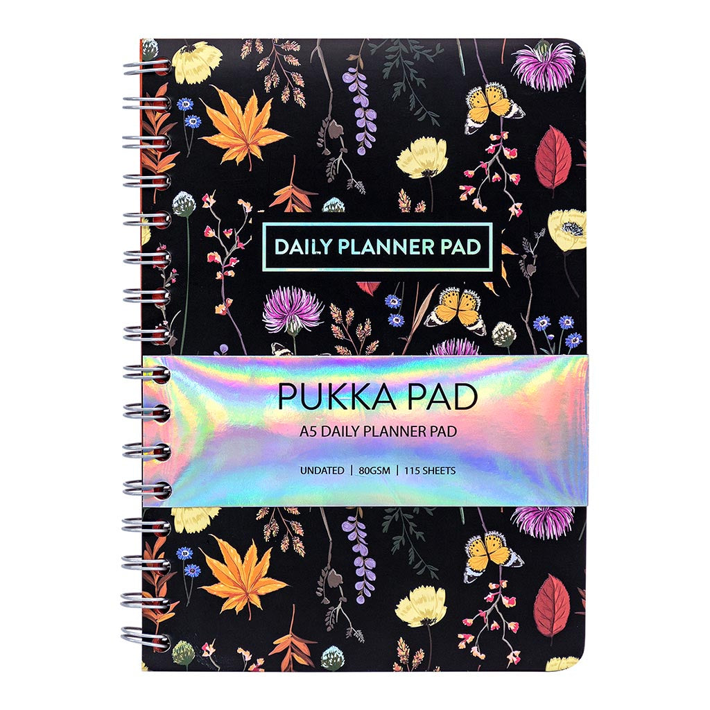 Pukka A5 Daily Planner Spiral - Black