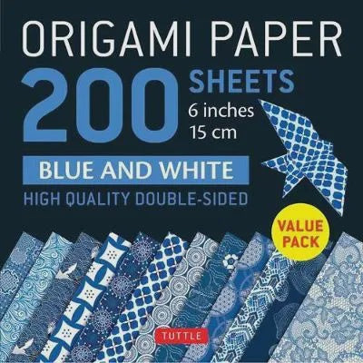 Blue & White Origami Paper 6'' 200 Sheet
