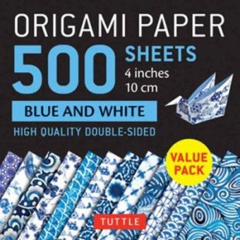Origami Paper 4X4'' Blue&White 500Pce