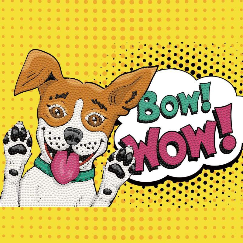 DiamondDotz   Large Bow Wow 28x28cm