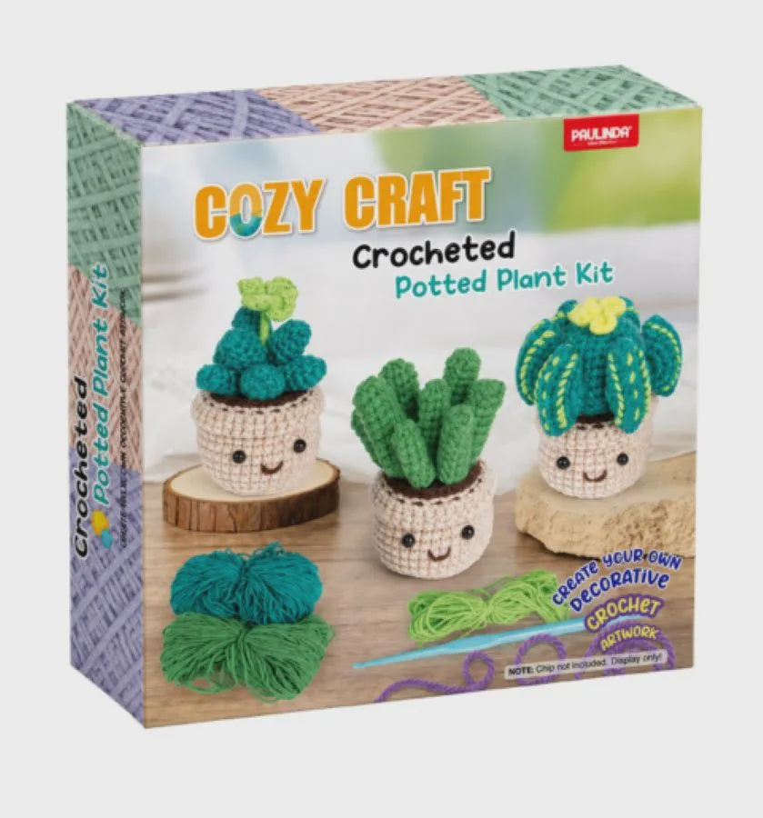 Cozy Craft Crochet Kits - Potted Cactus
