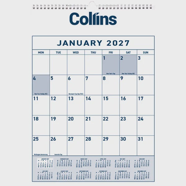 Collins 2027 Calendar Wiro Month to View