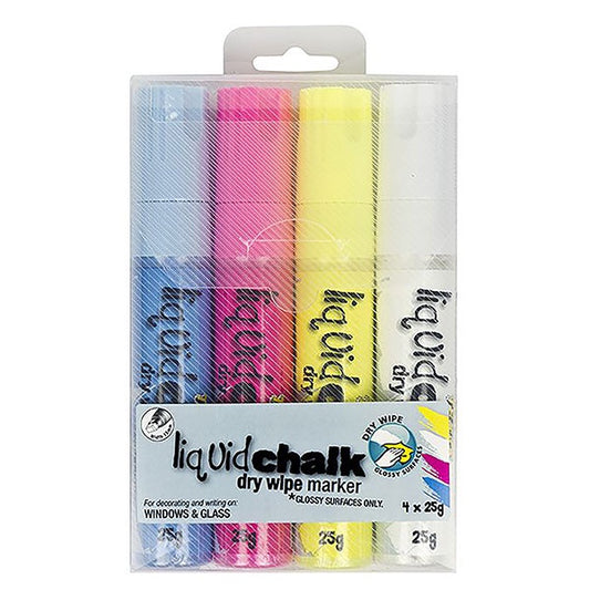 Liquid Chalk Marker Jumbo Dry Wipe 4 Pack