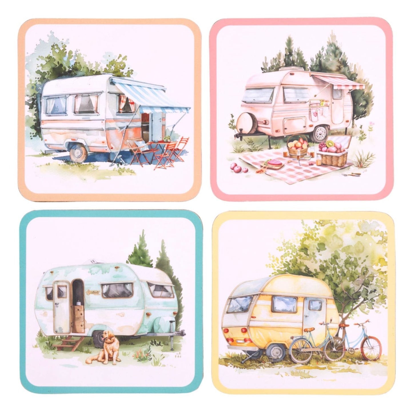 Caravan Coasters Set of 4