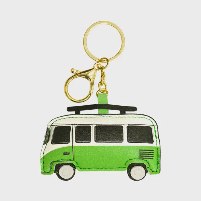 Caravan Green Van Keychain Bag Tag