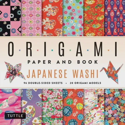 Japanese Washi Origami Paper and Book 20 Easy Models with 96 High Quality Folding Sheets (Double-Sided)