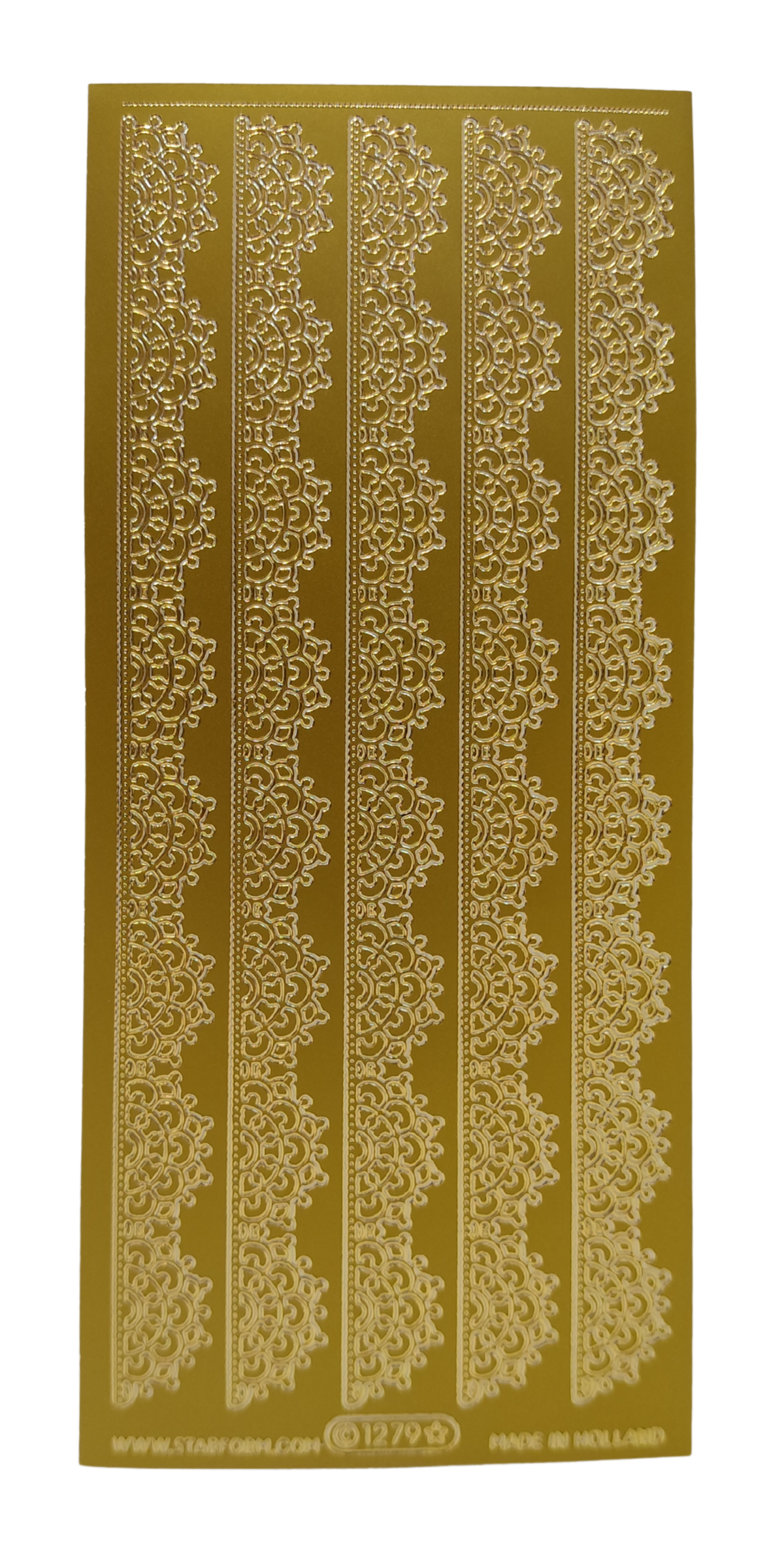 #PC1279G Lace#5 Ribbons -Gold