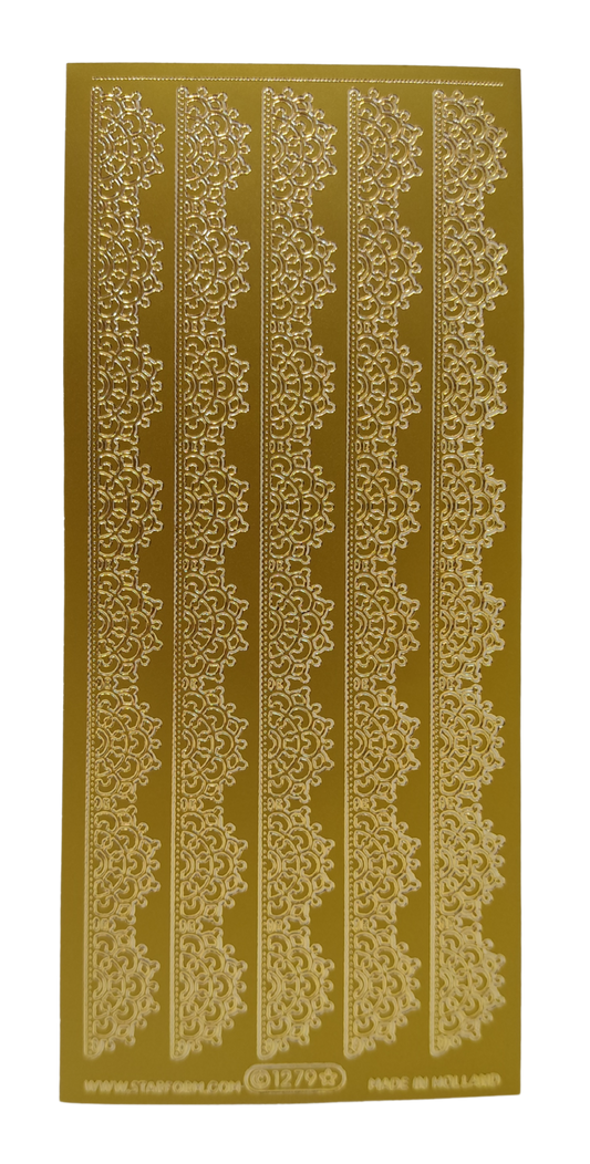 #PC1279G Lace#5 Ribbons -Gold