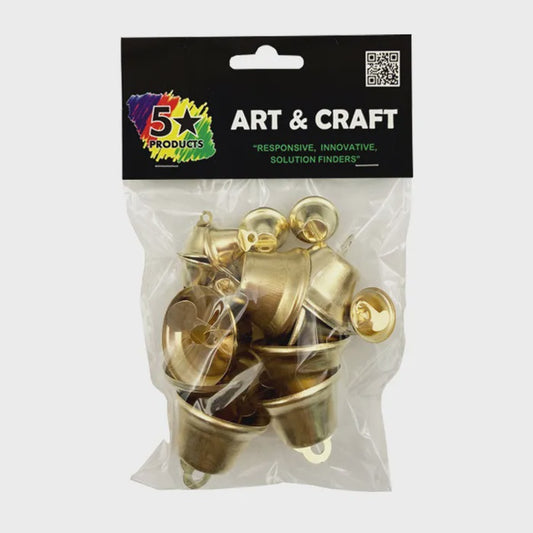 Triangle Bells Gold Asstd 15pc