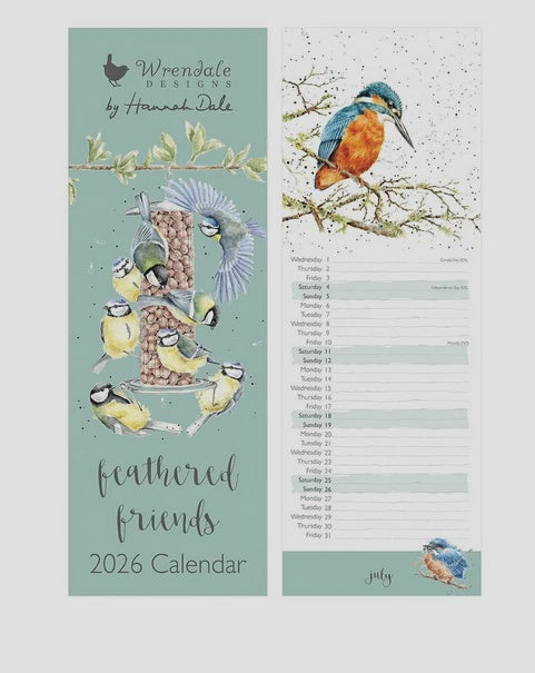 Wrendale Feathered Friends 2026 Calendar