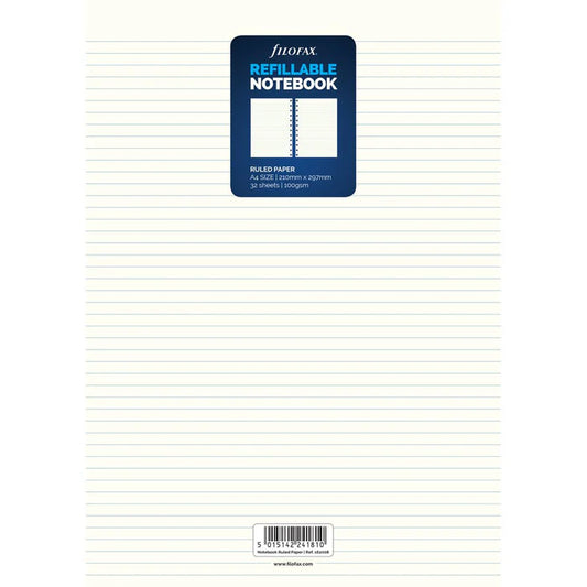 Filofax Notebook A4 Ruled Refil