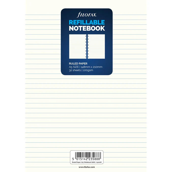 Filofax Notebook A5 Ruled Refil