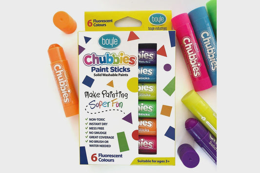 Boyle Chubbies Paint Sticks set 6 Fluorescent