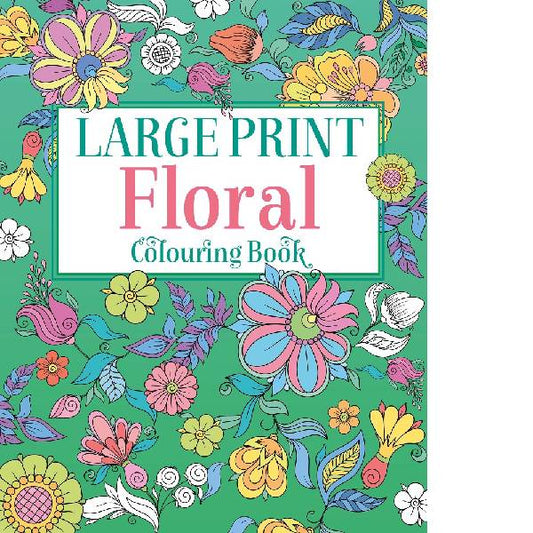 Large Print Floral Colouring