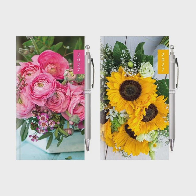 Diary & Pen Set Floral Asstd 2027