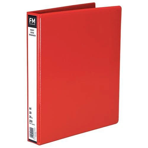 Ringbinder Fm Pvc Insert O/Lay 2/26 Red