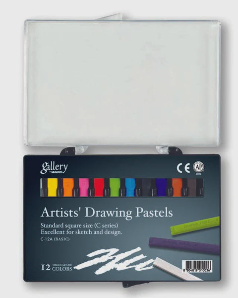 Gallery Drawing Pastels Assorted  12Pce