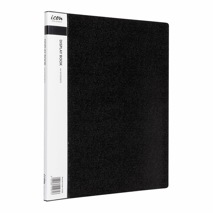 Icon Black 10 Pocket Display Book