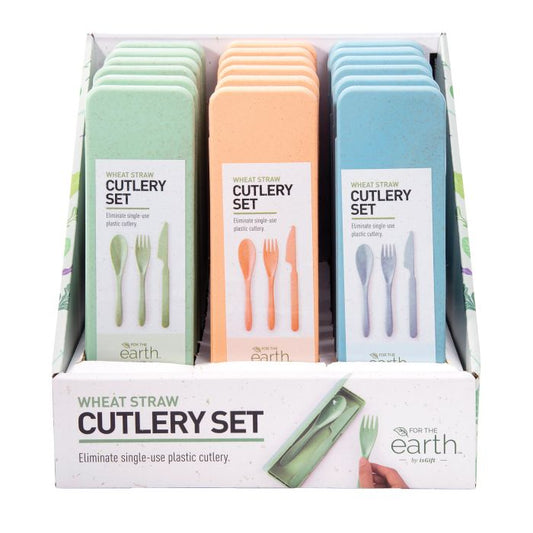 Wheat Straw Cutlery Set Assorted