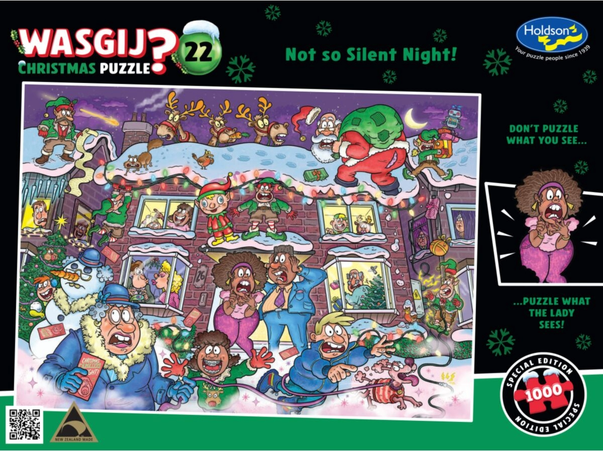 Wasgij Christmas #22 1000pc puzzle - Not So Silent Night