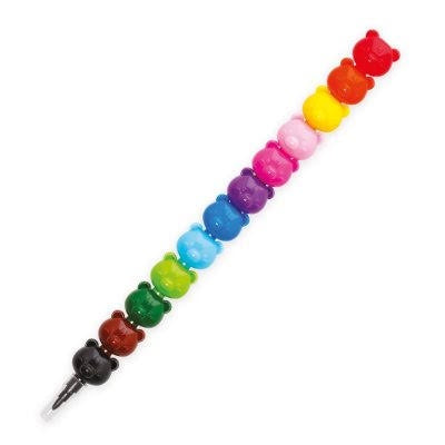 Legami- set of 12 stackable crayons dream in colour- teddy bear