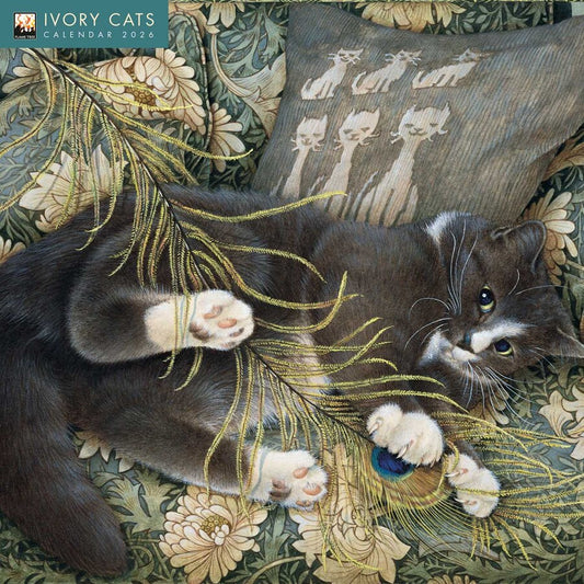 Ivory Cats by Lesley Anne Ivory Wall Calendar 2026