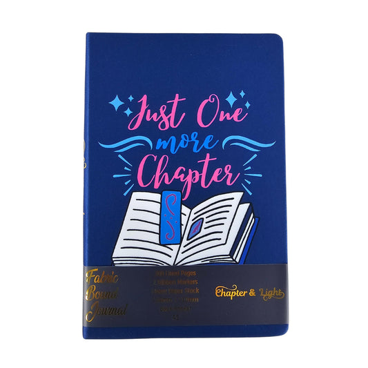 Journal Fabric Bound Lined - Just One More Chapter