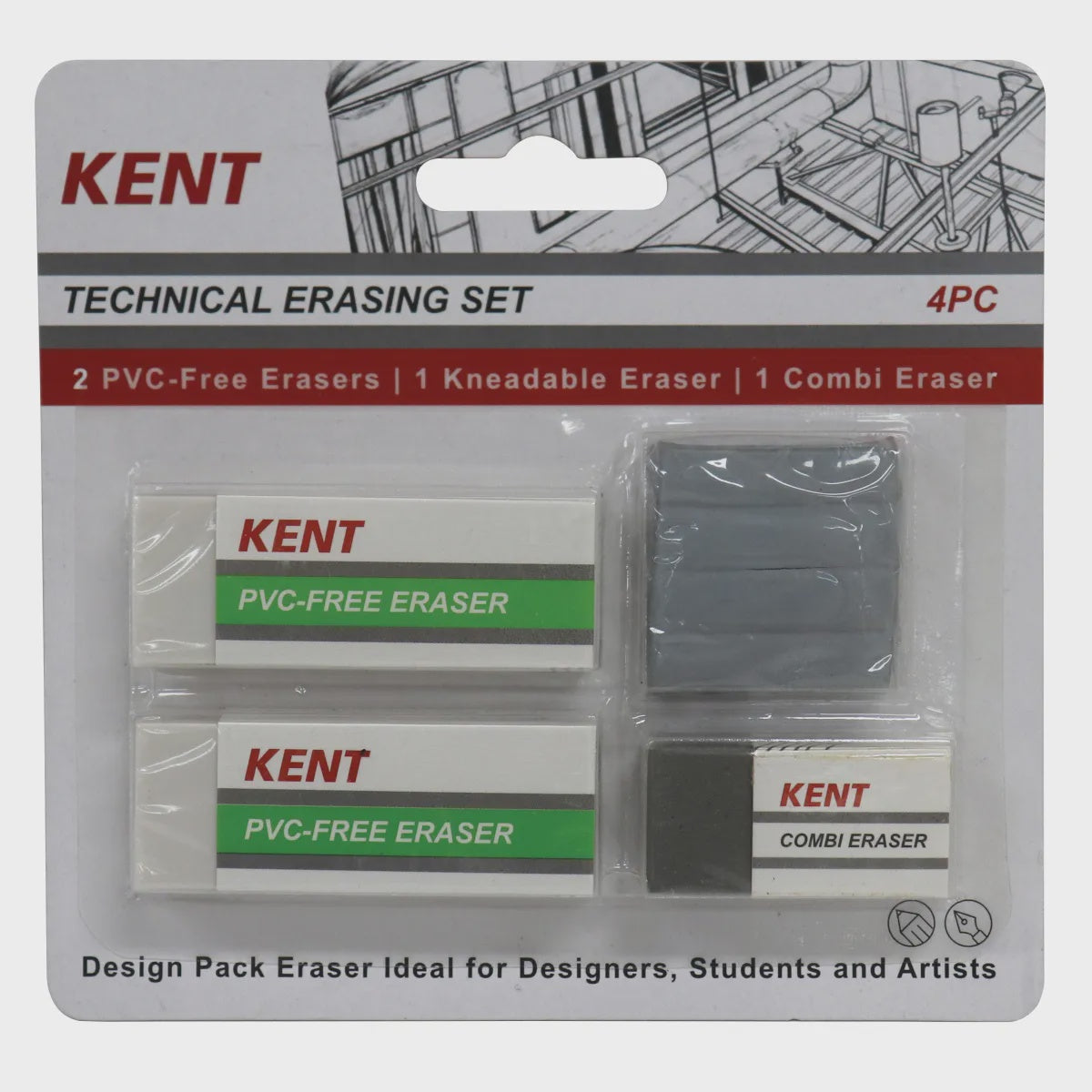 Kent Technical Eraser 4 Pack