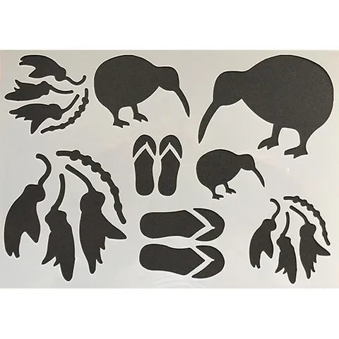 Stencil N.Z Symbols A5