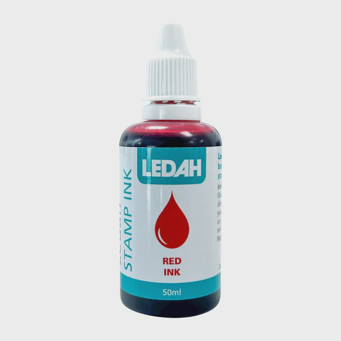 ledah stamp ink red 50ml