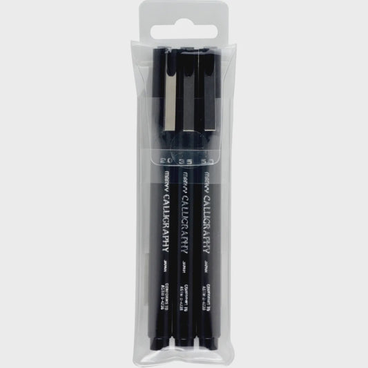 Marvy Calligraphy Pen Set 3 Black