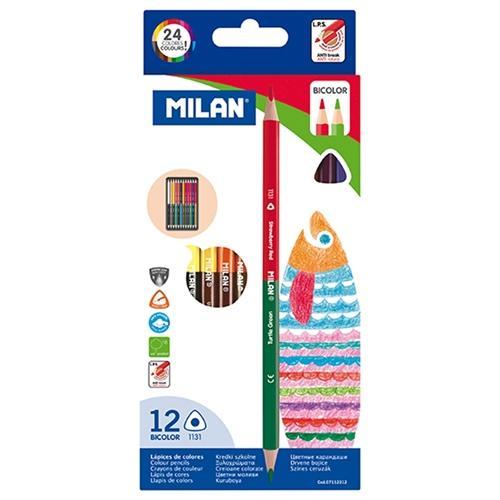 Milan Bicoloured Pencils Pack 12 Pack