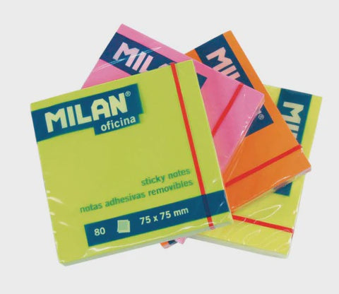 Milan Sticky Notes 76x76mm 100 sheets Neon Pink