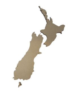 MDF New Zealand Map Small 3pc
