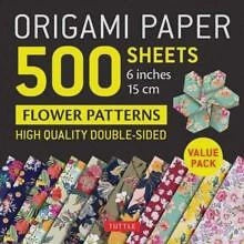 Origami Paper Flower Patterns  500 Sheets 6X6''