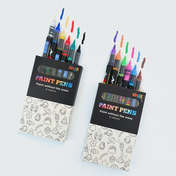 Make- paint Pens 6 Pce Classic Brights