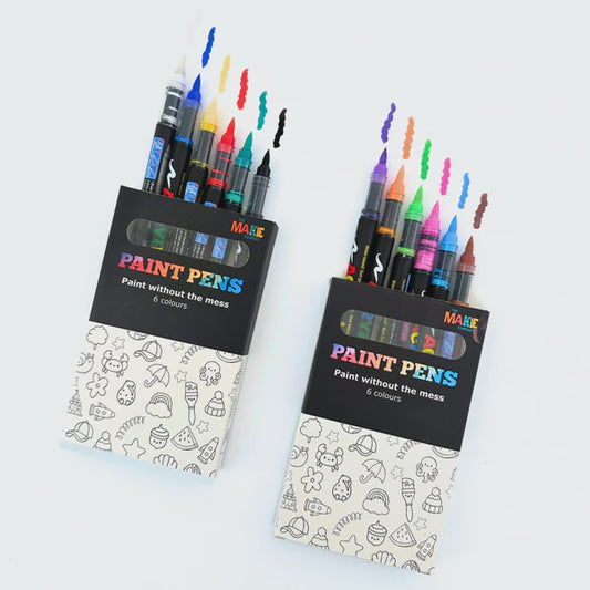 Make- paint Pens 6 Pce Classic Brights