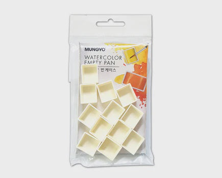 Mungyo Watercolor Empty Half  Pan 12Pce
