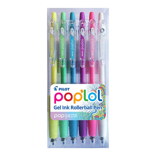 Pilot Pop'lol Gel Ink Rollerball Pen Pastel 6 Pack