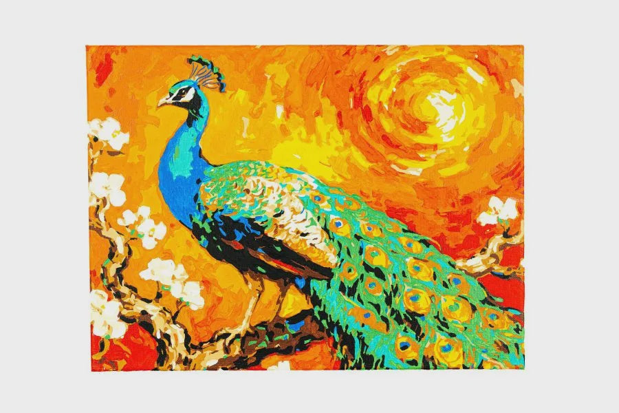Byron Paint By Numbers Stretched Canvas 30x40cm-Peacock