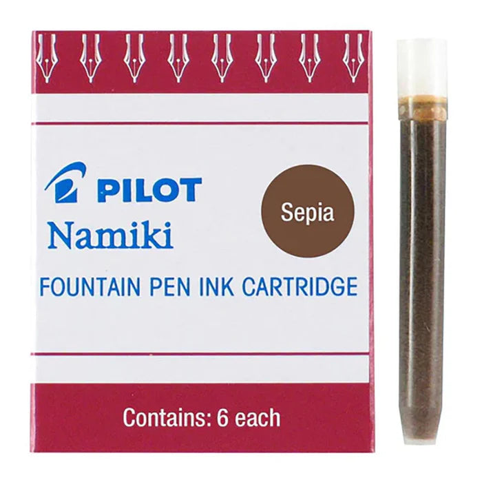 Pilot Fountain Pen ink cartridge Sepia 6 pce