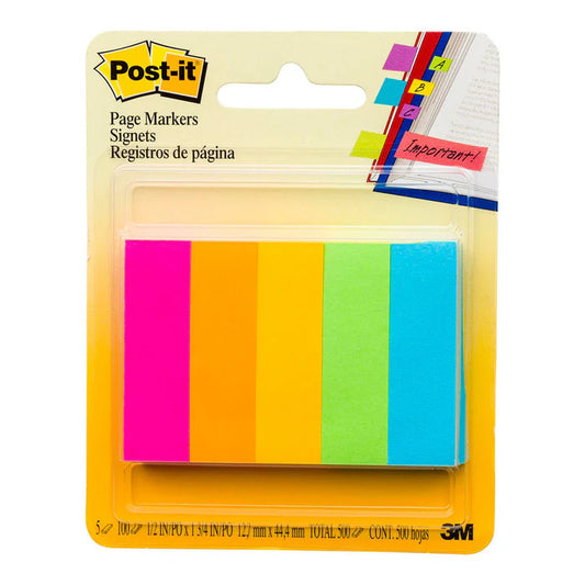 Postit Page Markers Pk 5 Assorted