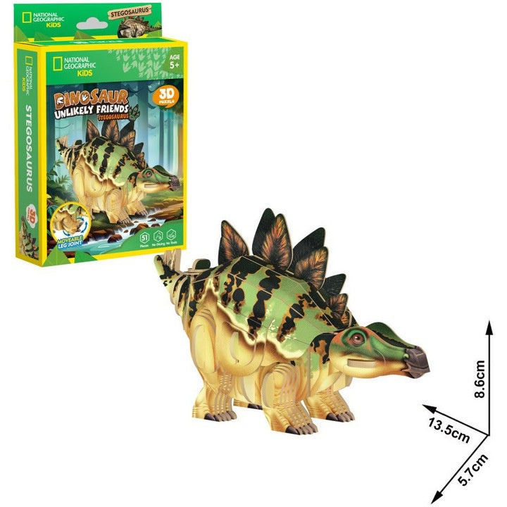 Cubic Fun 3D Puzzle Dinosaur Unlikely Friends - Stegosaurus