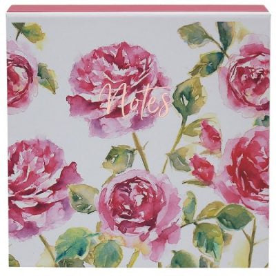 Rose Garden Memo Block with Pen